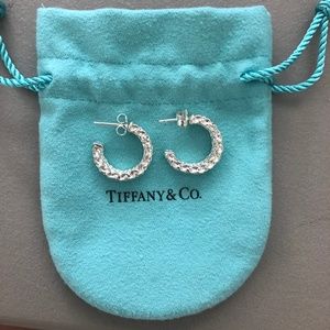 Tiffany & Co. Somerset Mesh Hoop Earrings EUC